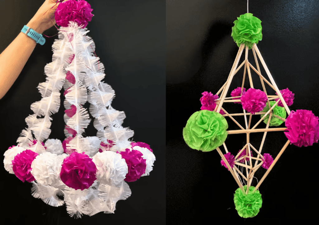 Warsztaty tworzenia kwiatów z papieru i pająków ludowych w pracowni Projekt Papier